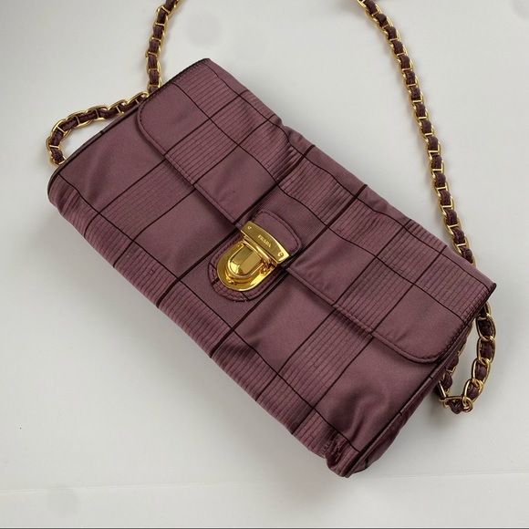 Prada Purple Crossbody Bag with Gold Chain - Picture 2 of 14
